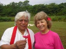 Elder Hunbatz Men and Leonide (Lennie) Martin, Maya Ceremonial Center at Lol Be, Yucatan, MX