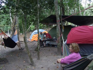 Hammocks and tent camp