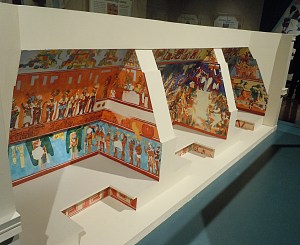 Cut-away Model of Three Chambers in Bonampak Murals