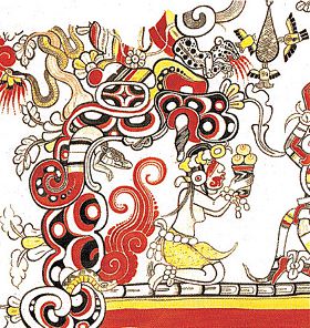 Woman Kneeling by Flower Mountain