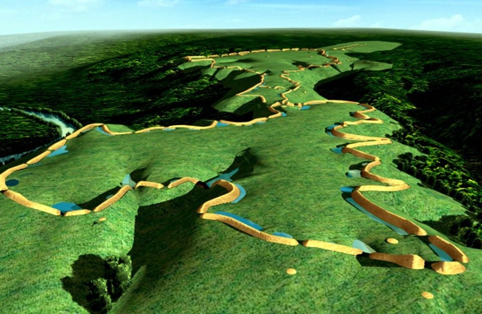 Model of Hopewell Earthworks