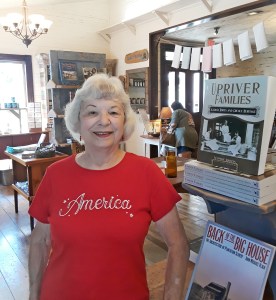 Photo of author at Destrehan Plantation bookstore
